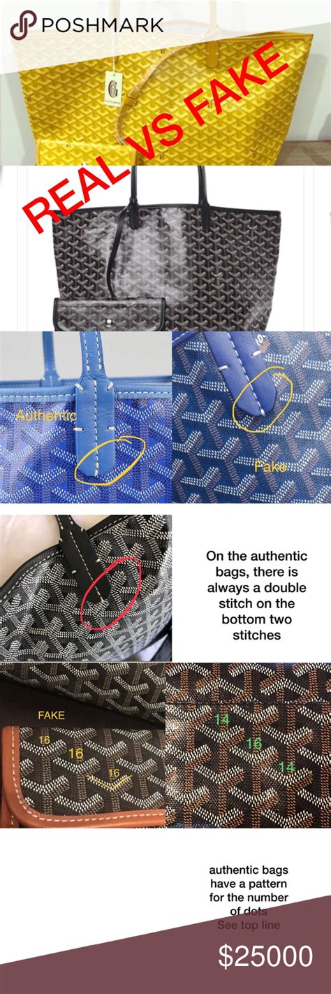 goyard bag original vs fake|authentic goyard tote bag.